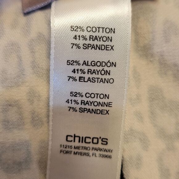 Chico's Pull On Leopard Print Ankle Pants Chico's Size 00 Women's Size XXS - Picture 5 of 8